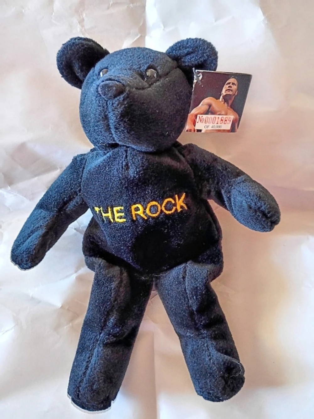 WWE The Rock Bear Blue Bear NWT